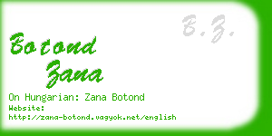 botond zana business card